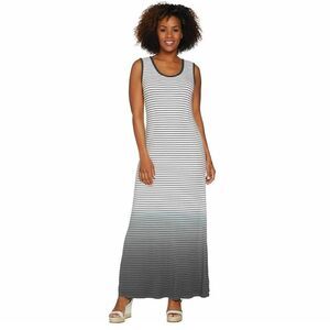 Lisa Rinna Dip Dye Stripes Sleeveless Maxi Dress.Size XSP